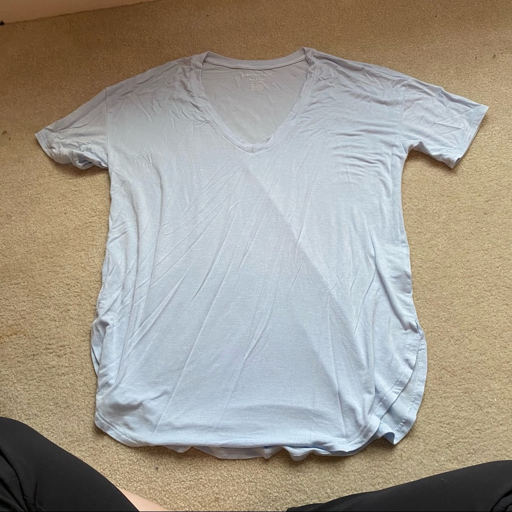 American Eagle Light Blue Soft Tee